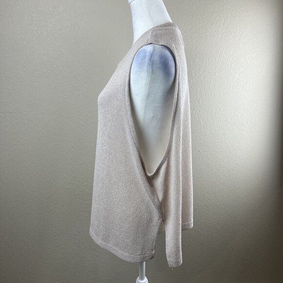 H&M Blouse Women Extra Large Beige Sleeveless Sweater Muscle Tank‎ - Picture 1 of 10